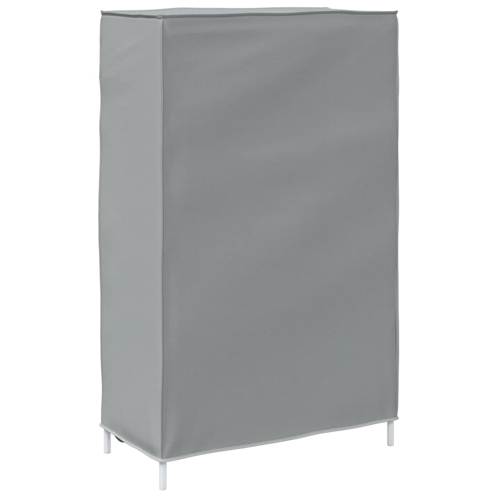 Shoe Cabinet Grey Non-woven fabric, powder-coated steel, plastic
