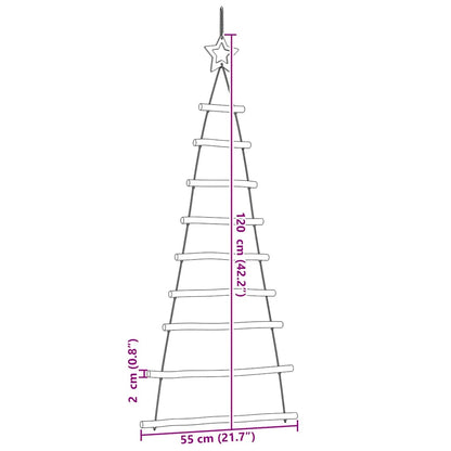  Hanging Christmas Trees with Top Stars 2 pcs 21.7x47.2" Natural Branch