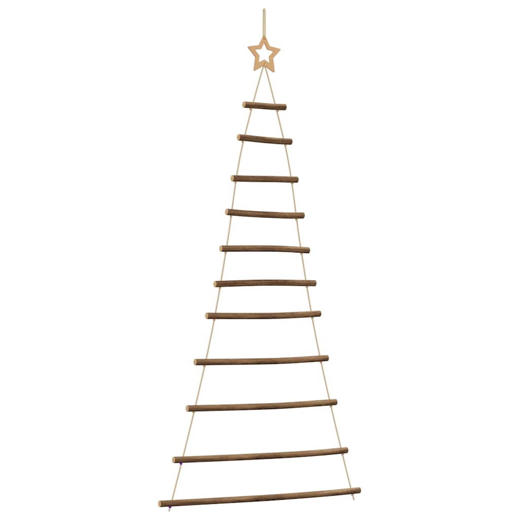  Hanging Christmas Tree with Top Star 29.1x59.1" Natural Branch