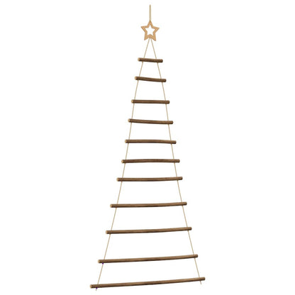  Hanging Christmas Tree with Top Star 29.1x59.1" Natural Branch