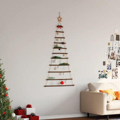  Hanging Christmas Tree with Top Star 29.1x59.1" Natural Branch