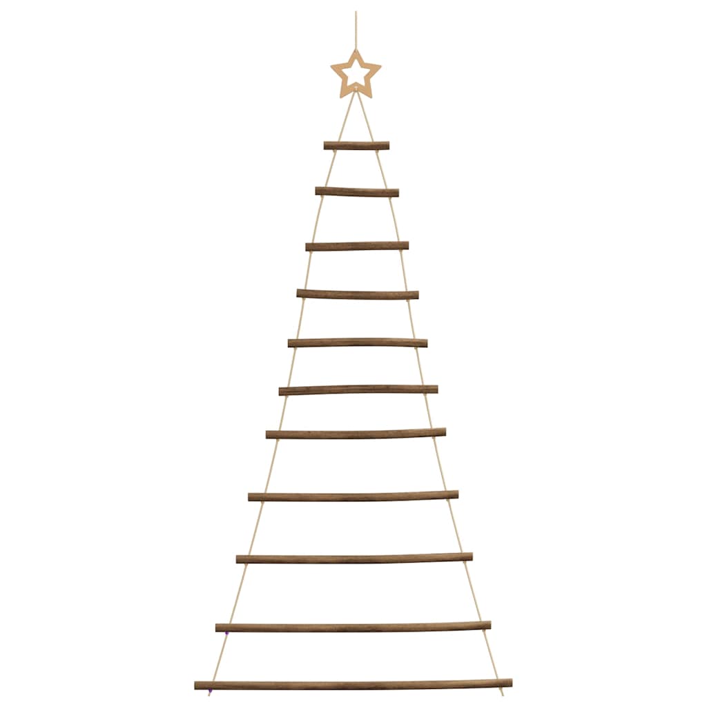  Hanging Christmas Tree with Top Star 29.1x59.1" Natural Branch