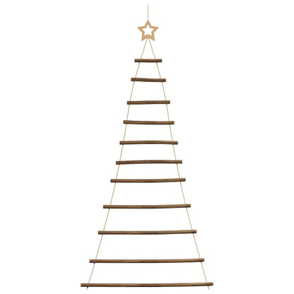  Hanging Christmas Tree with Top Star 29.1x59.1" Natural Branch