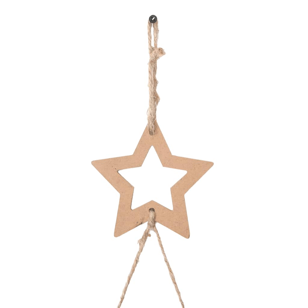  Hanging Christmas Tree with Top Star 29.1x59.1" Natural Branch