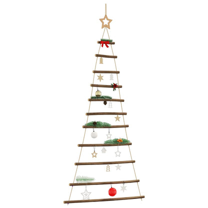  Hanging Christmas Tree with Top Star 29.1x59.1" Natural Branch