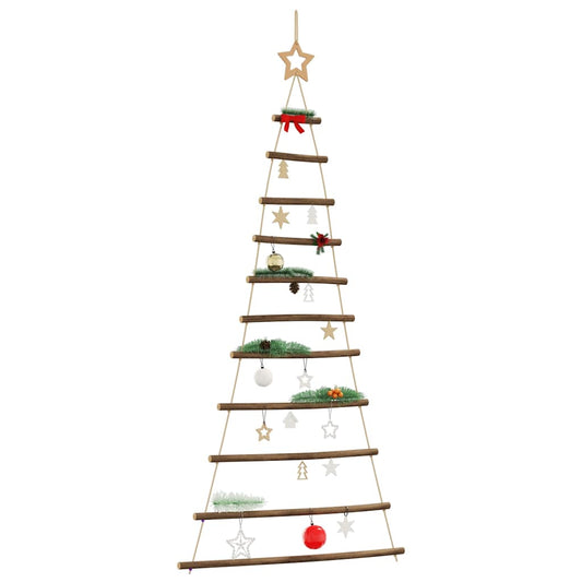  Hanging Christmas Tree with Top Star 29.1x59.1" Natural Branch