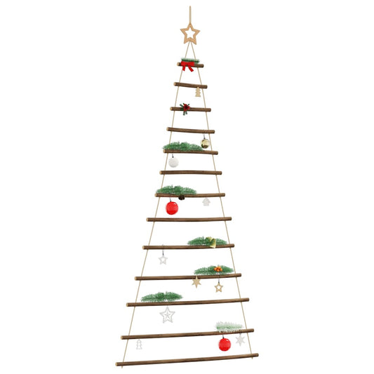  Hanging Christmas Tree with Top Star 33.9x70.9" Natural Branch