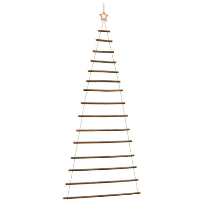  Hanging Christmas Tree with Top Star 39.4x82.7" Natural Branch