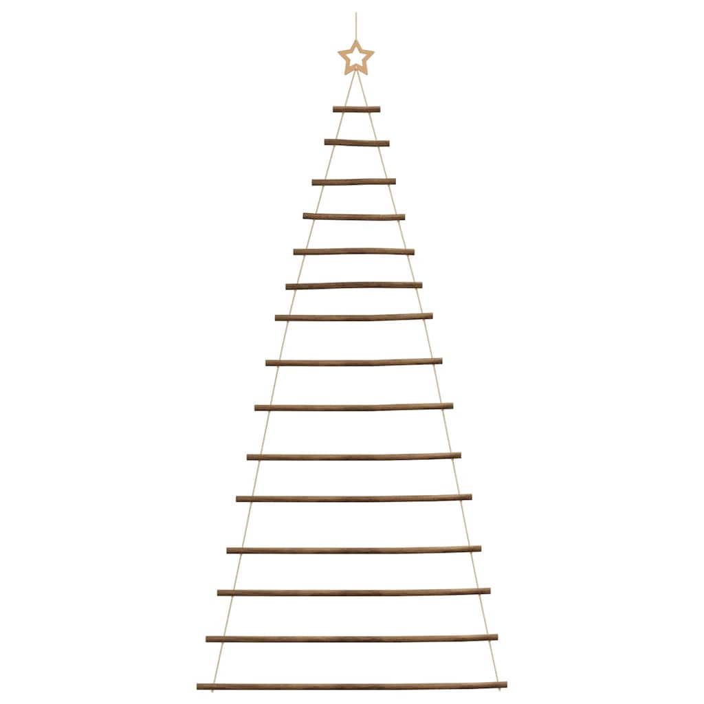  Hanging Christmas Tree with Top Star 39.4x82.7" Natural Branch