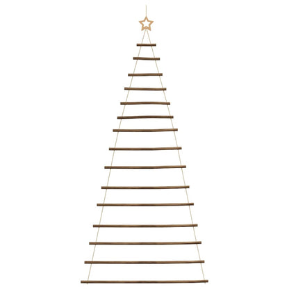  Hanging Christmas Tree with Top Star 39.4x82.7" Natural Branch