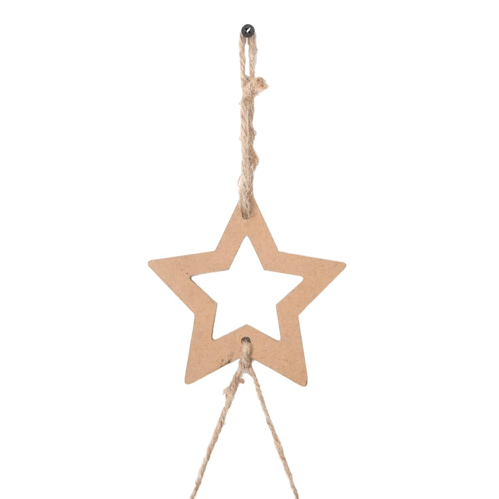  Hanging Christmas Tree with Top Star 39.4x82.7" Natural Branch