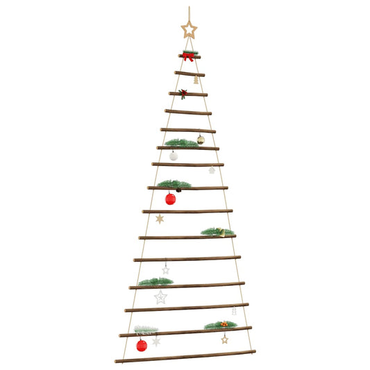  Hanging Christmas Tree with Top Star 39.4x82.7" Natural Branch
