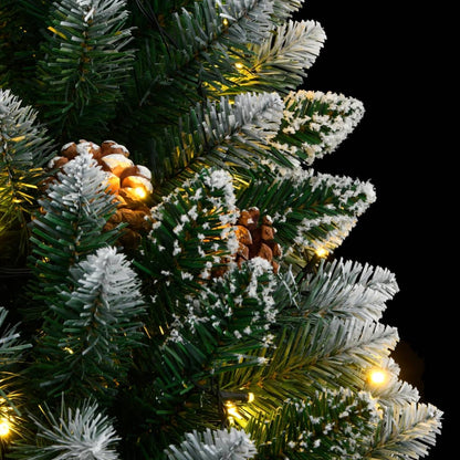 Artificial Christmas Tree Green and White PVC and steel 5 ft