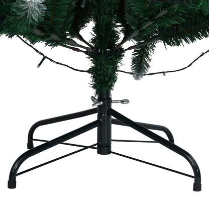 Artificial Christmas Tree Green and White PVC and steel 5 ft