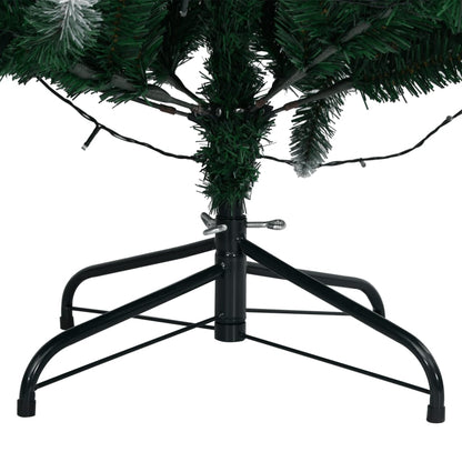 Artificial Christmas Tree Green and white PVC and steel 94.5 in