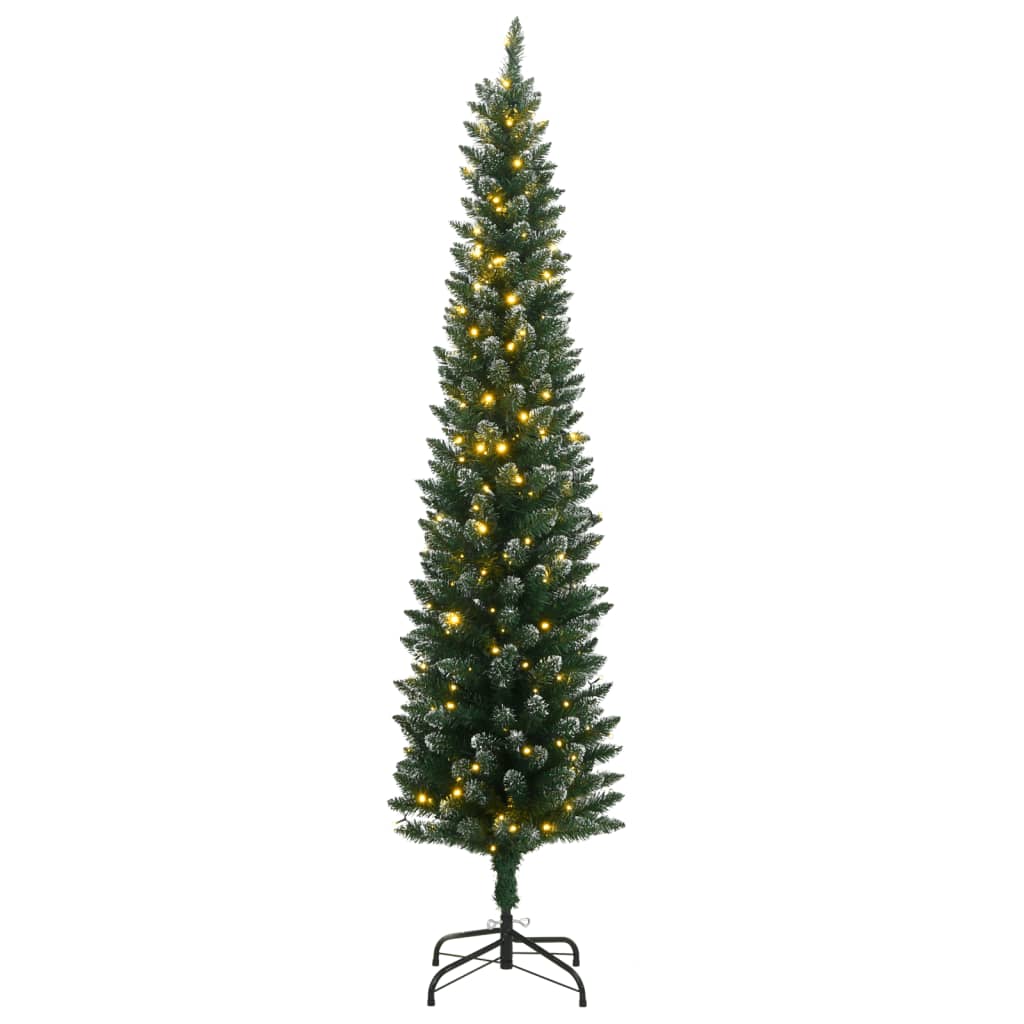 Artificial Slim Christmas Tree 300 LEDs 70.9"