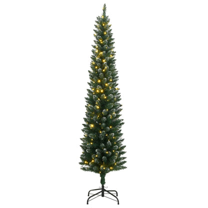 Artificial Slim Christmas Tree 300 LEDs 70.9"
