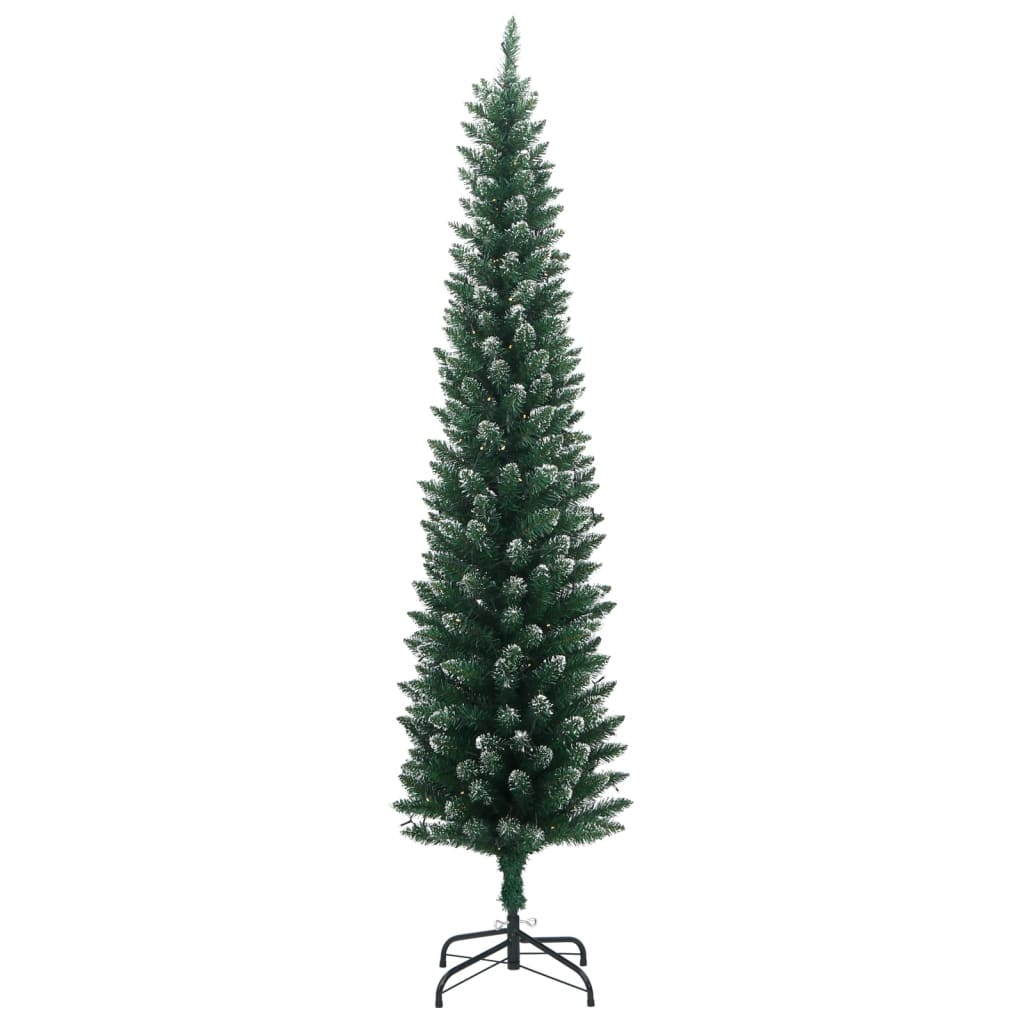 Artificial Slim Christmas Tree 300 LEDs 70.9"