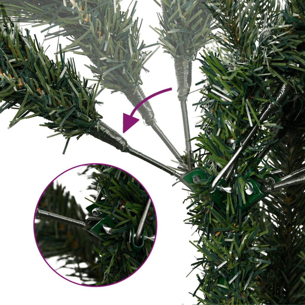 Artificial Slim Christmas Tree 300 LEDs 70.9"