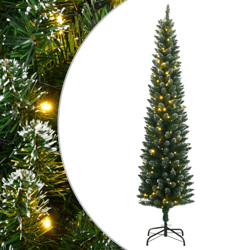 Artificial Slim Christmas Tree 300 LEDs 82.7"