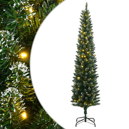 Artificial Slim Christmas Tree 300 LEDs 82.7"