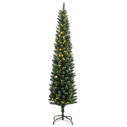 Artificial Slim Christmas Tree 300 LEDs 82.7"