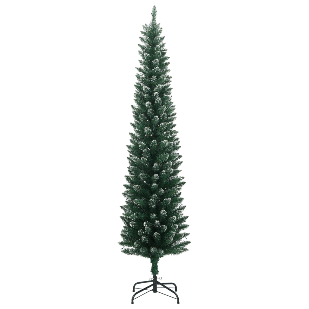 Artificial Slim Christmas Tree 300 LEDs 82.7"