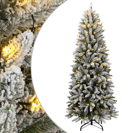 Artificial Christmas Tree Green and white PVC, PE, Steel 94.5 in