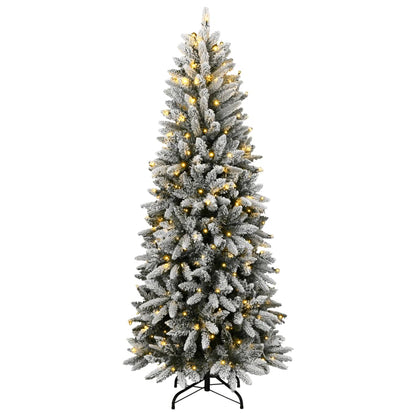 Artificial Christmas Tree Green and white PVC, PE, Steel 94.5 in