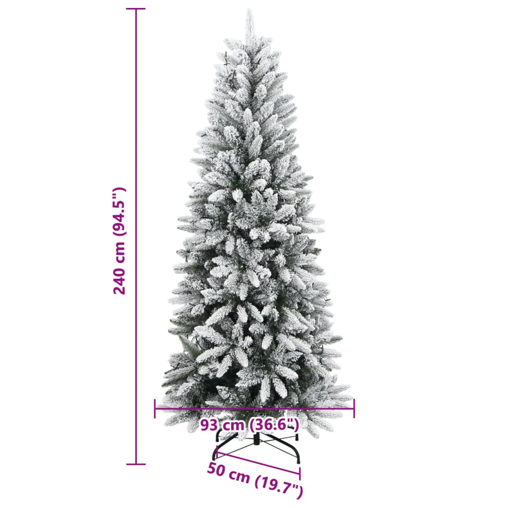 Artificial Christmas Tree Green and white PVC, PE, Steel 94.5 in