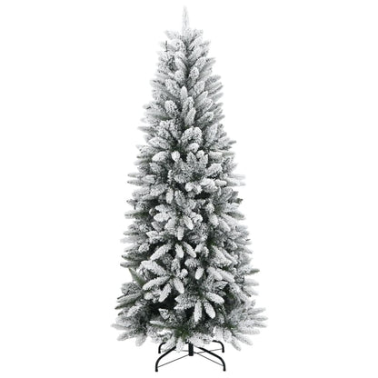 Artificial Christmas Tree Green and white PVC, PE, Steel 94.5 in