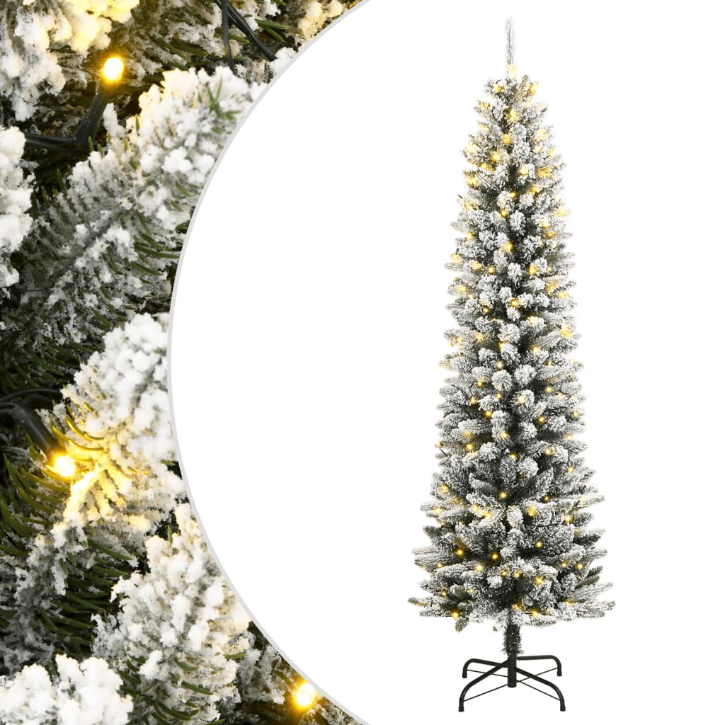 Christmas Tree Green and white PVC, PE, Steel 47.2 in Modern