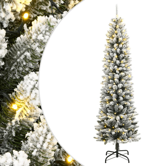 Christmas Tree Green and white PVC, PE, Steel 47.2 in Modern
