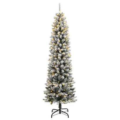 Christmas Tree Green and white PVC, PE, Steel 47.2 in Modern