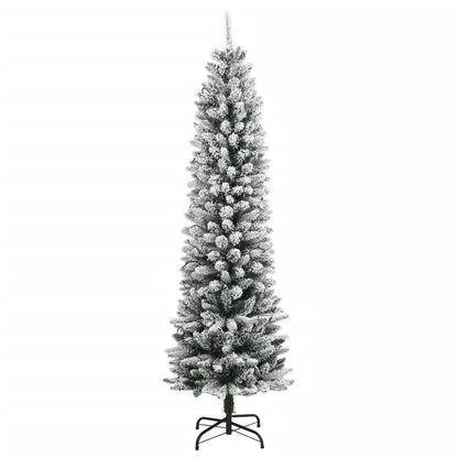 Christmas Tree Green and white PVC, PE, Steel 47.2 in Modern
