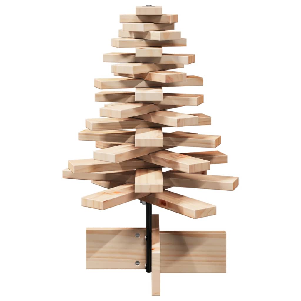 Wooden Christmas Tree Natural Wood Solid Pine Wood Small