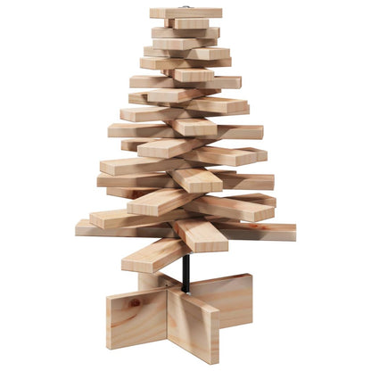 Wooden Christmas Tree Natural Wood Solid Pine Wood Small