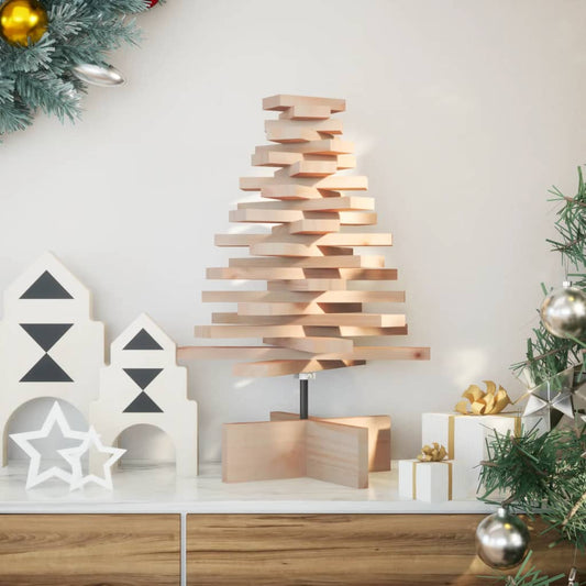 Wooden Christmas Tree Natural Wood Solid Pine Wood Small