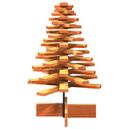 Wooden Christmas Tree Wax brown Solid pinewood 31.5 in Rotatable