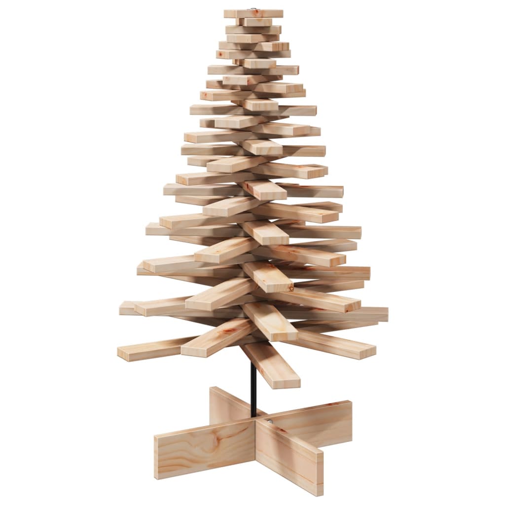 Wooden Christmas Tree Natural Wood Solid Pine Wood Medium