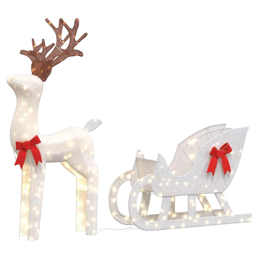 Christmas Decoration White Fabric and metal Large Christmas Decor