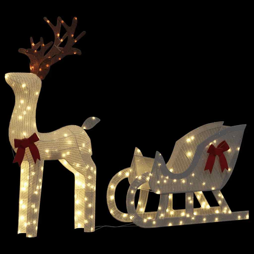 Christmas Decoration White Fabric and metal Large Christmas Decor
