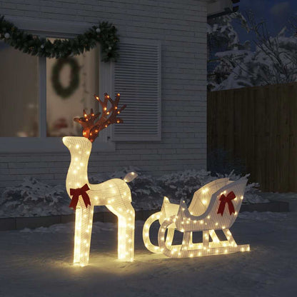 Christmas Decoration White Fabric and metal Large Christmas Decor
