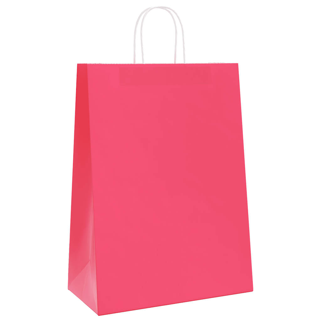 Paper Bags 50 pcs with Handles Pink 32x17x44 cm