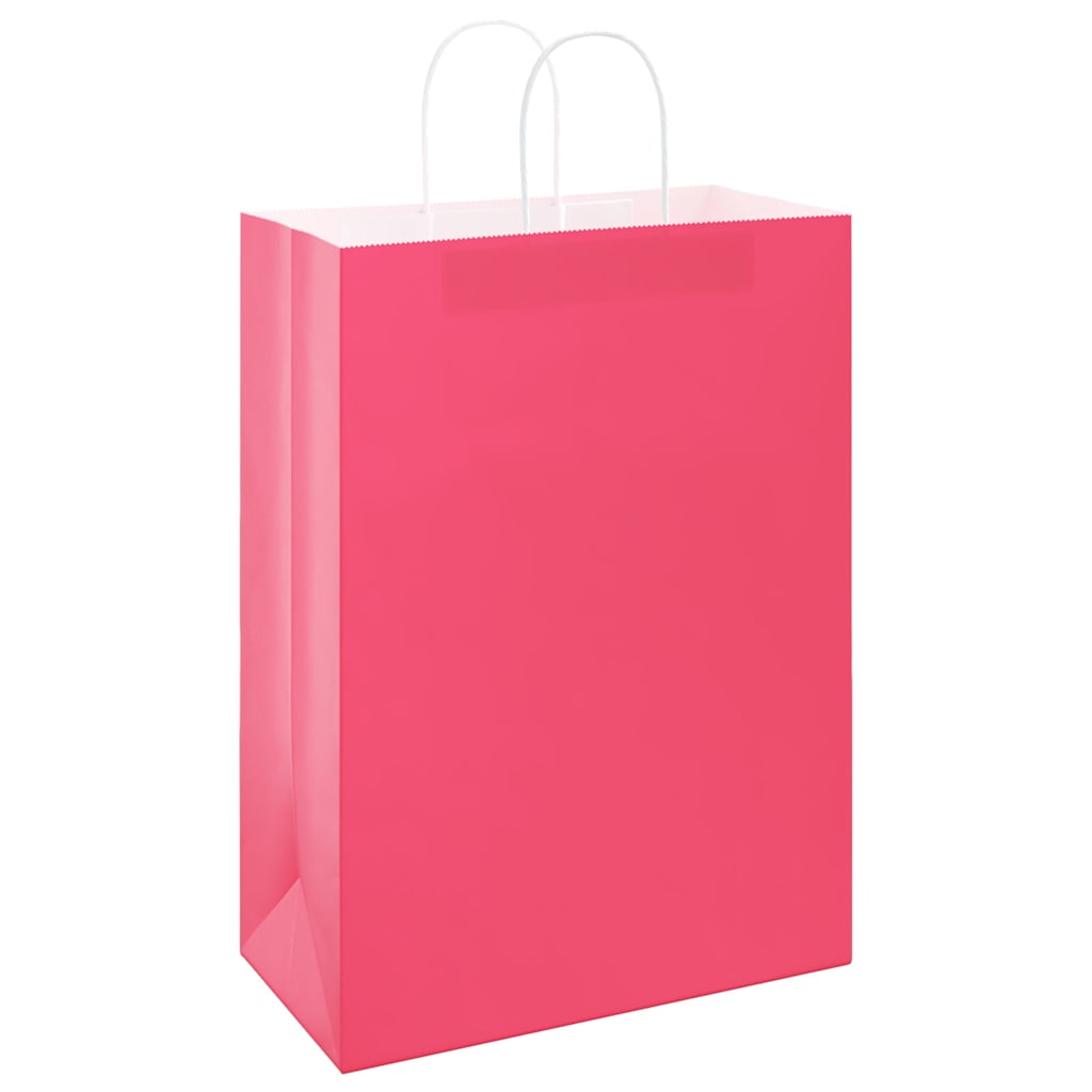 Paper Bags 50 pcs with Handles Pink 32x17x44 cm