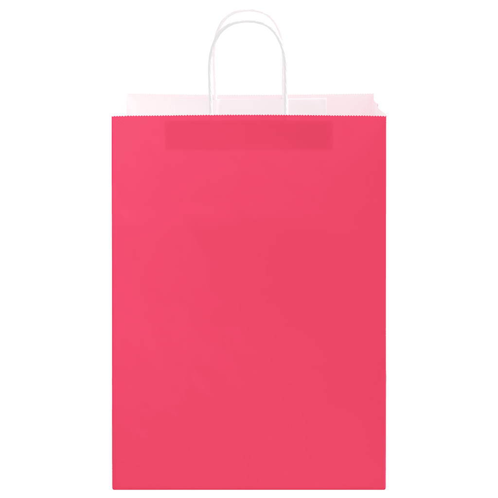 Paper Bags 50 pcs with Handles Pink 32x17x44 cm