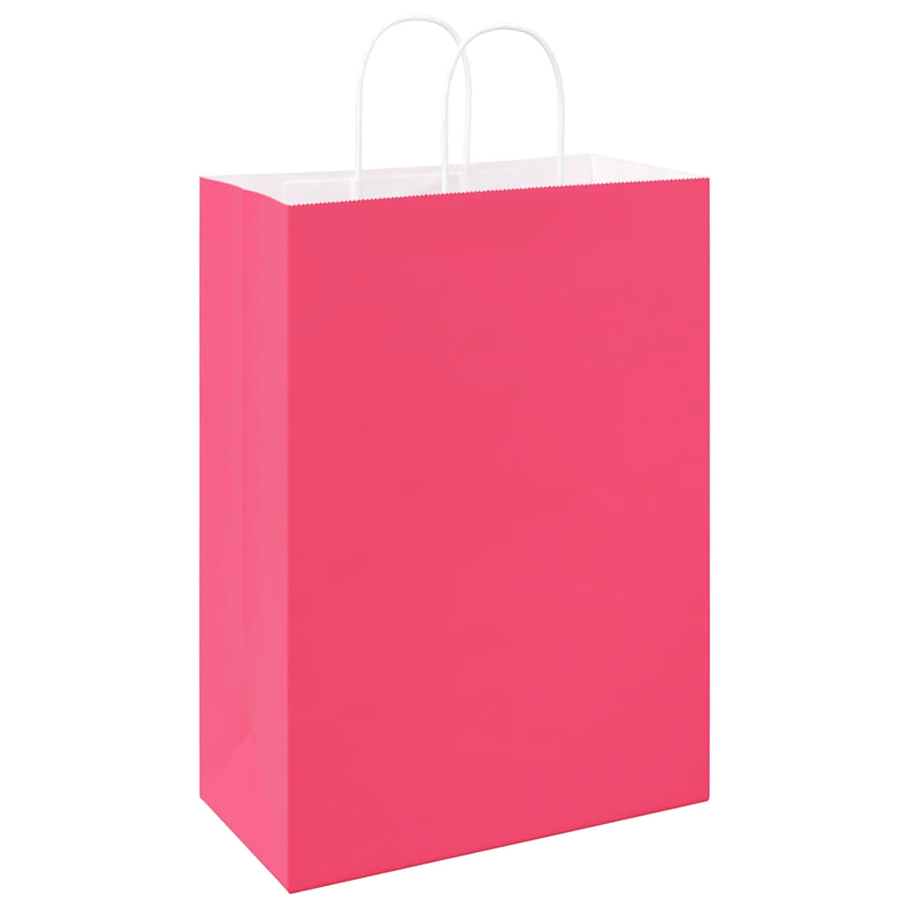 Paper Bags 50 pcs with Handles Pink 32x17x44 cm