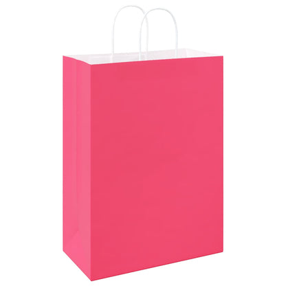 Paper Bags 50 pcs with Handles Pink 32x17x44 cm