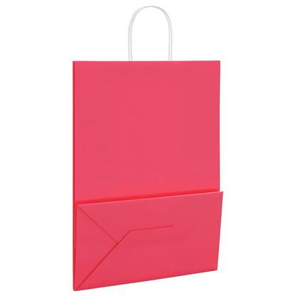 Paper Bags 50 pcs with Handles Pink 32x17x44 cm