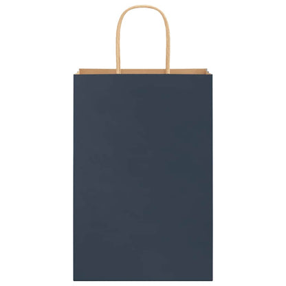 Paper Bags 50 pcs with Handles Blue 21x11x31 cm